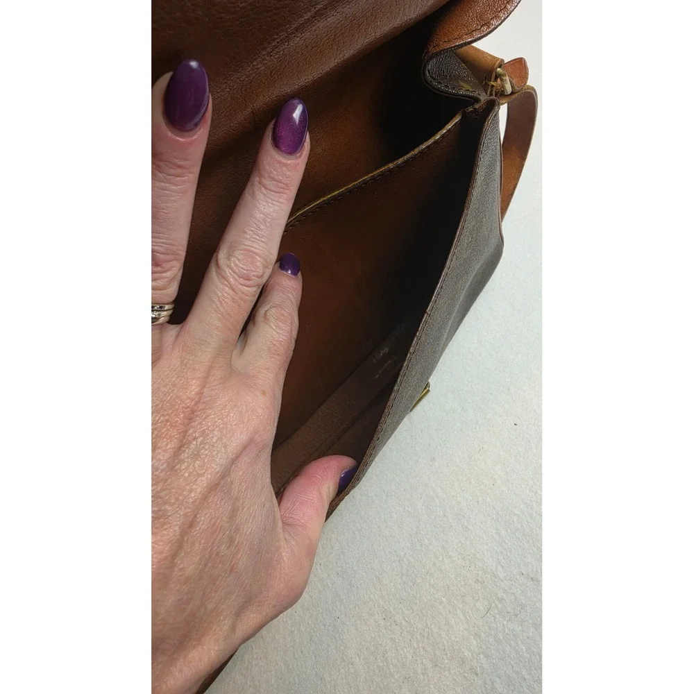 Authentic Vintage Louis Vuitton Monogram Cartouchière 26 GM Crossbody Bag - 1985